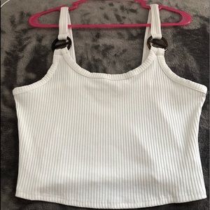White crop top